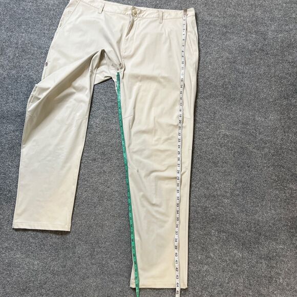 Rhone Pants Mens 41 Ivory Commuter Travel Classic Performance Snap Closure - Picture 6 of 14